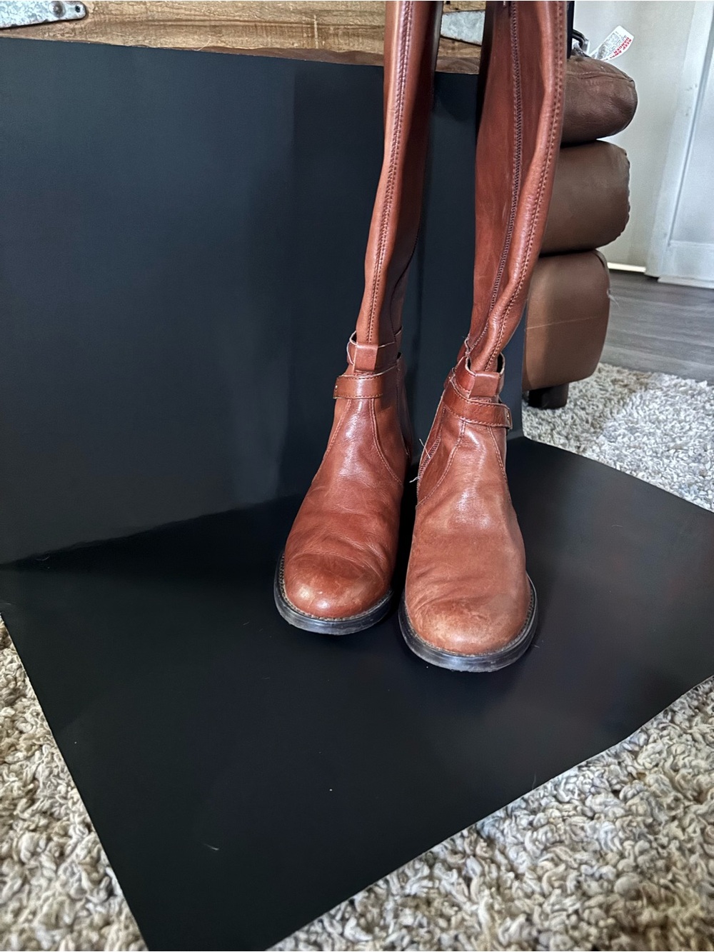 Etianne aigner Tall Brown Leather Boots